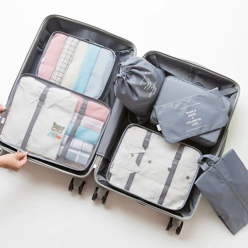 Kit 7 Bolsas Organizadoras Para Mala de Viagem STORAGE BAG - [PAGUE 4 LEVE 7 - SUPER PROMOÇÃO POR TEMPO LIMITADO] - Orien Express