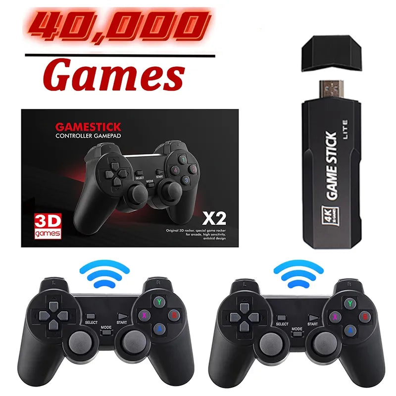 GD10 Game Stick 4K Consoles (PSP,PS1,N64, Neogeo, Mega Drive, GameGear, SegaGenesis e muito mais) - Orien Express