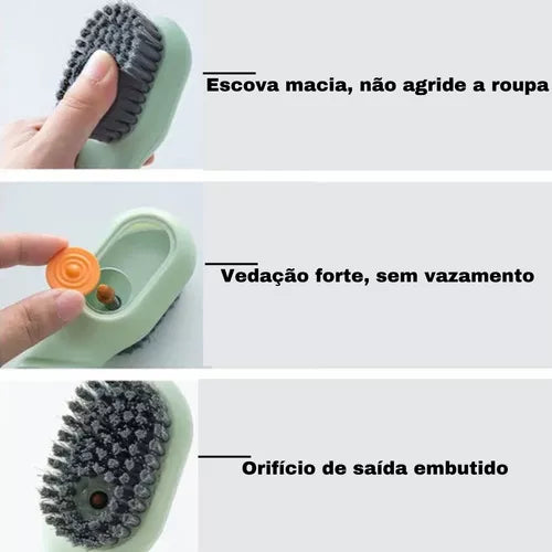 Escova Multiuso com Dispenser de Detergente para sapatos e tênis - Orien Express