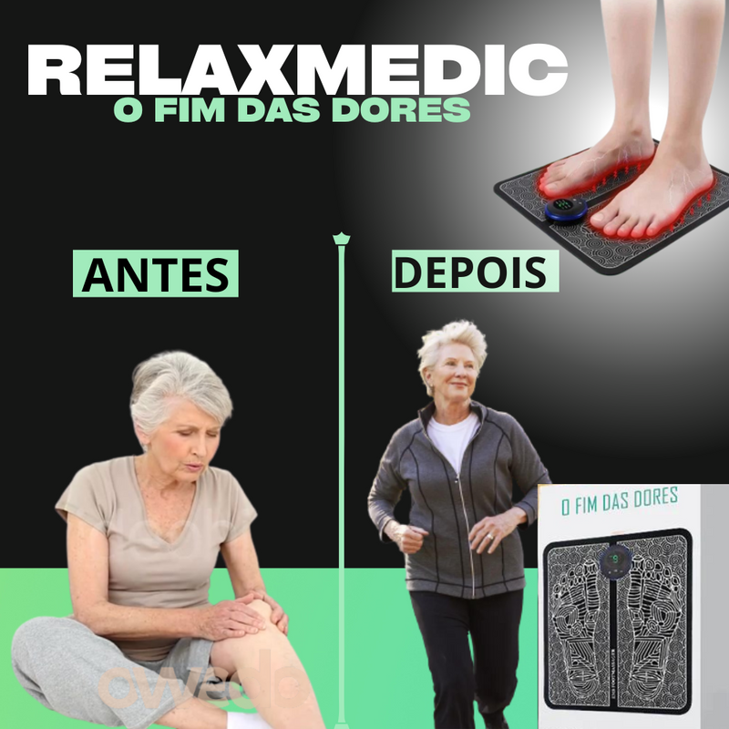 Massageador RelaxMedic® - Reduz Dores e Inchaços - Orien Express