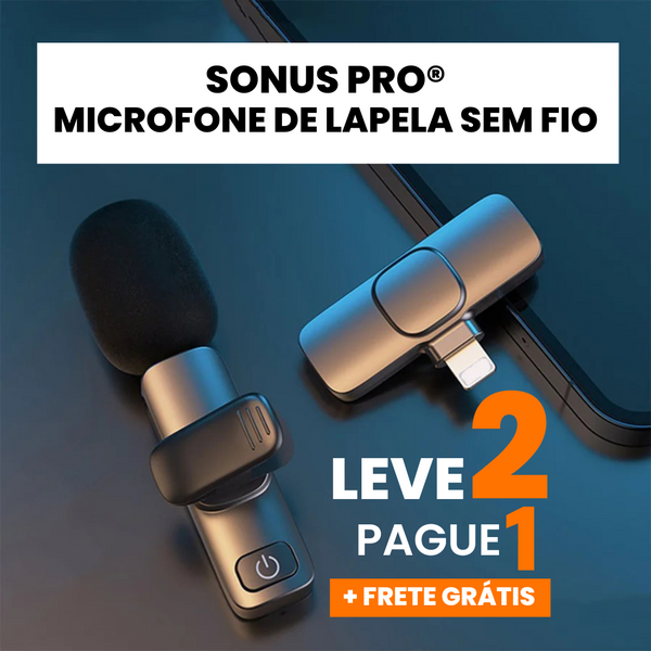 SonusPro - Microfone de lapela sem fio | LEVE 2 PAGUE 1 - Orien Express